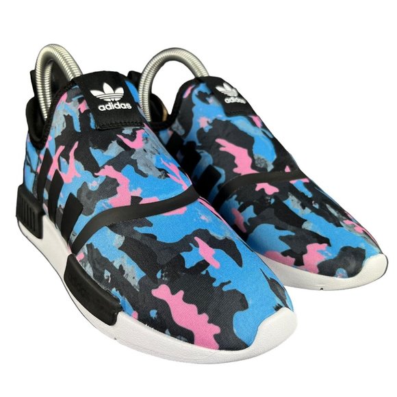 Adidas NMD 360 C Black Blue Pink Camo Slip-On Shoes HP9663 Youth Sizes 12 - 3 - Picture 4 of 9